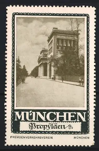 Reklamemarke München, Propyläen, Fremdenverkehrsverein München