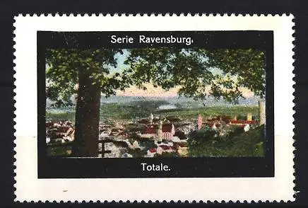 Reklamemarke Ravensburg, Serie Ravensburg, Totalansicht der Stadt