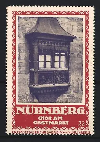 Reklamemarke Nürnberg, Chor am Obstmarkt, Erkerfenster