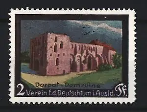 Reklamemarke Dorpat, Domruine, Verein für das Deutschtum im Ausland