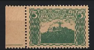 Reklamemarke Naunhof, Deutsche Briefgesellschaft, Landschaft mit Burg