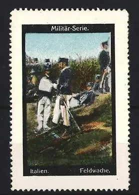 Reklamemarke Italien, Militär-Serie, Feldwache-Szene