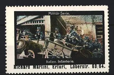 Reklamemarke Erfurt, Italien Infanterie, Militär-Serie