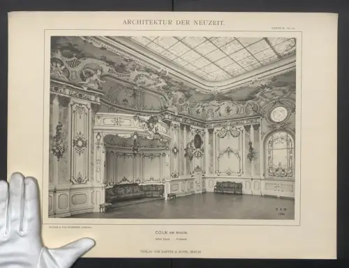 Fotografie Lichtdruck Kanter & Mohr, Berlin, Ansicht Cöln am Rh., Hôtel Disch, Festsaal, Arch. Kayser & von Groszheim