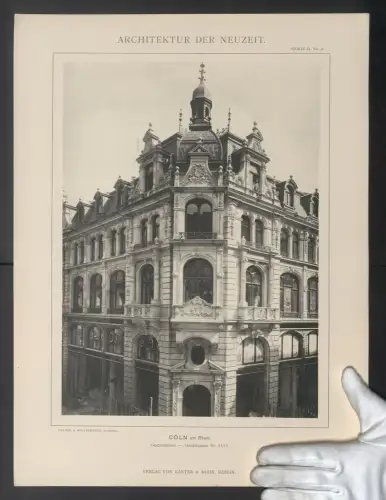 Fotografie Lichtdruck Kanter & Mohr, Berlin, Ansicht Cöln, Geschäftshaus, Glockengasse 11/15, Arch. Cremer & Wolfenstein