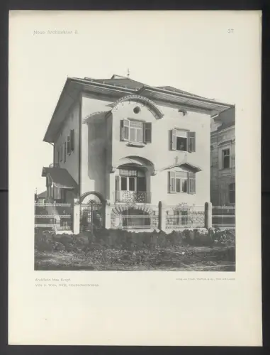 Fotografie Lichtdruck Friedr. Wolfrum & Co., Wien, Ansicht Wien, Villa in der Hochschulstrasse, Architekt Max Kropf