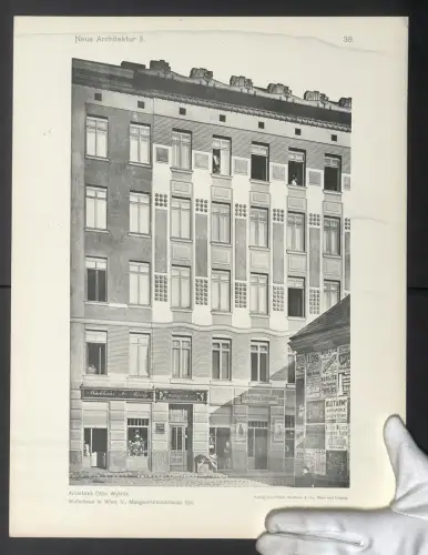Fotografie Lichtdruck Friedr. Wolfrum & Co, Wien, Ansicht Wien, Wohnhaus, Margarethenstrasse 134, Architekt Otto Wytrlik