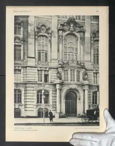 Fotografie Lichtdruck Friedr. Wolfrum & Co., Wien, Ansicht Wien, Haus der Kaufmannschaft, Architekt Ernst v. Gotthilf