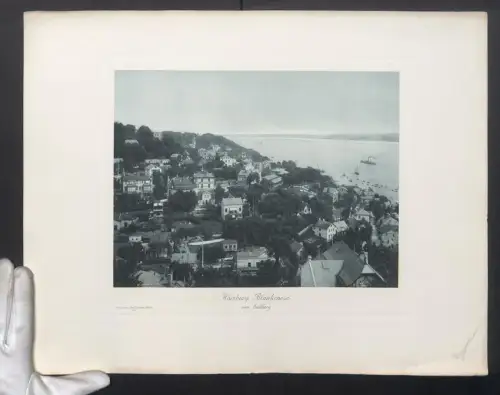 Fotografie Lichtdruck Rud. Schuster, Berlin, Ansicht Hamburg-Blankenese, Blick vom Süllberg mit J. W. Kröger`s Hotel