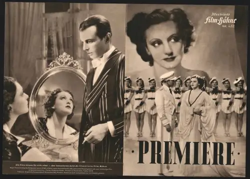 Filmprogramm IFB Nr. 482, Premiere, Attila Hörbiger, Zarah Leander, Regie: Géza von Bolváry