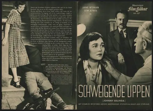Filmprogramm IFB Nr. 451, Schweigende Lippen, Jane Wyman, Lew Ayres, Regie: Jean Negulesco