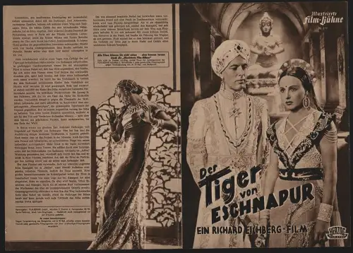 Filmprogramm IFB Nr. 371, Der Tiger von Eschnapur, Kitty Jantzen, Hans Stüwe, Regie: Richard Eichberg