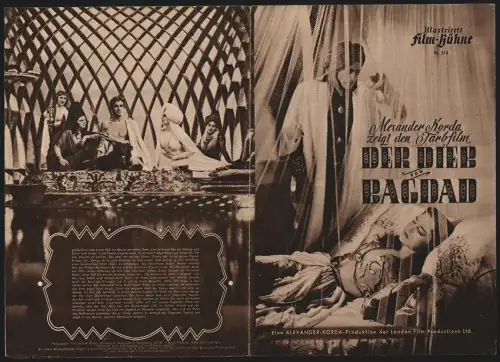 Filmprogramm IFB Nr. 374, Der Dieb von Bagdad, Conrad Veidt, Sabu, Regie: Ludwig Berger & Michael Powell