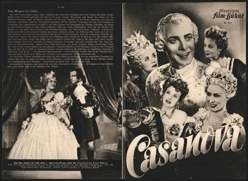 Filmprogramm IFB Nr. 419, Casanova, Georges Guetary, Aime Clariond, Regie: Jean Boyer