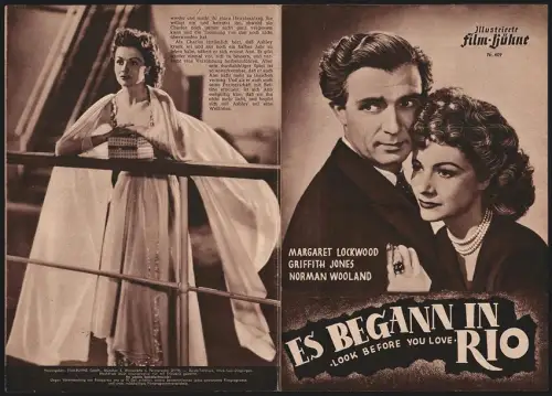 Filmprogramm IFB Nr. 409, Es begann in Rio, Margaret Lockwood, Griffith Jones, Regie: Harold Huth