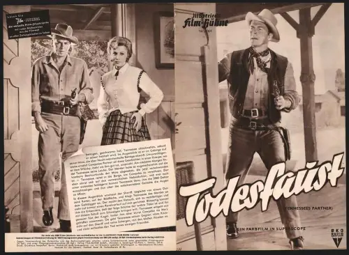 Filmprogramm IFB Nr. 3301, Todesfaust, John Payne, Rhonda Fleming, Ronald Reagan, Regie: Allan Dwan