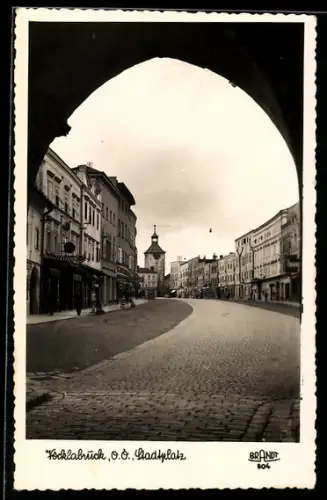 AK Vöcklabruck /O. Ö., Durchblick zum Stadtplatz