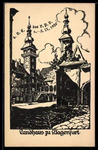 AK Klagenfurt, Landhaus mit Türmen
