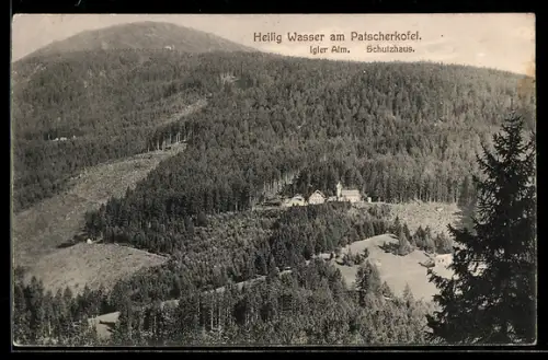 AK Heilig Wasser am Patscherkofel, Igler Alm mit Schutzhaus