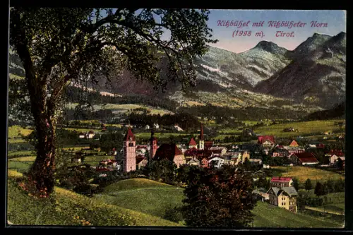 AK Kitzbühel /Tirol, Panorama mit Kitzbühler Horn