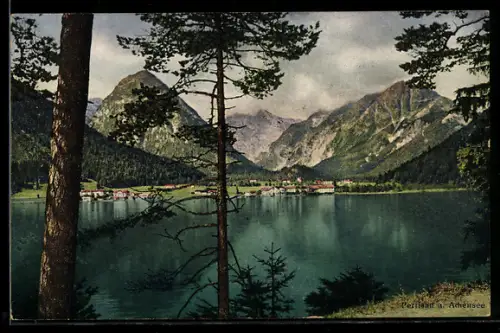 AK Pertisau a. Achensee, See mit Gebirgspanorama