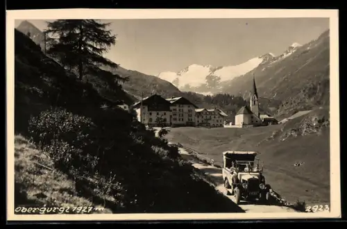 AK Obergurgl, Panorama mit Kirche