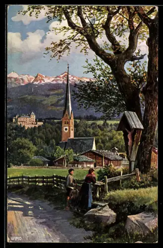 AK Innsbruck, Kirche und Schloss Ambras