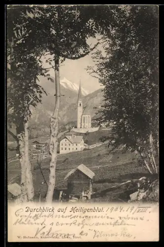 AK Heiligenblut, Durchblick zur Kirche