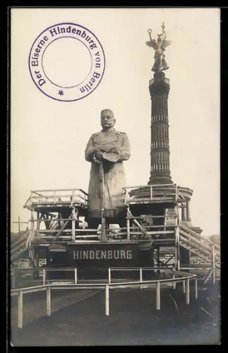 AK Berlin-Tiergarten, Der Eiserne Hindenburg, Nagelung für die Kriegshilfe