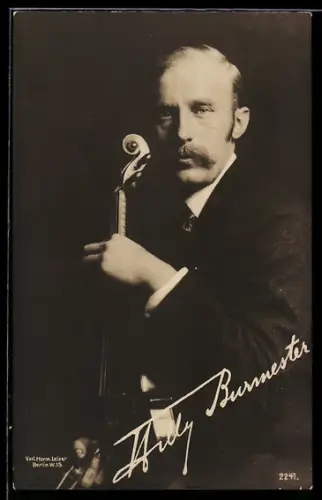 AK Porträt Komponist u. Violinist Willy Burmester
