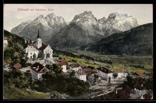 AK Dölsach /Tirol, Ortsansicht mit Unholden