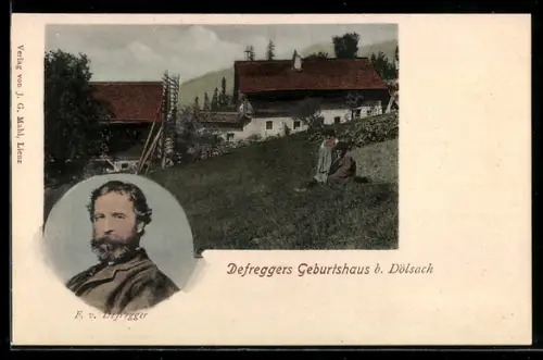 AK Dölsach, Defreggers Geburtshaus, Porträt
