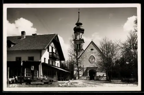 AK Judenstein, Gasthaus und Kirche