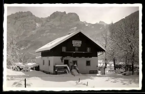 AK Lienz /Osttirol, Gasthaus zum Rösslwirt im Schnee