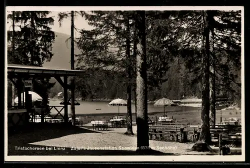 AK Lienz, Zojer`s Jausenstation Seewiese am Tristachersee