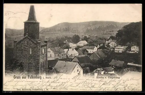 AK Falkenberg i. Mark., Kirche u. Umgebung