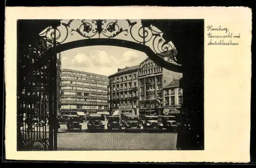 AK Hamburg-Neustadt, Gänsemarkt und Deutschhaushaus