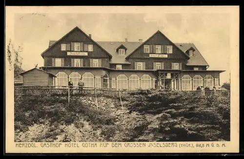 AK Grosser Inselsberg /Thür., Herzogl. Gasthof Hotel Gotha