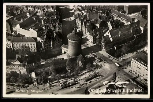 AK Nürnberg, Königstor, Original-Fliegeraufnahme