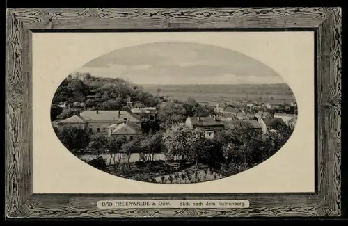 AK Bad Freienwalde a. Oder, Blick nach dem Ruinenberg, im Rahmen