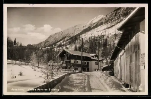 AK Josefsthal, Kaffee Pension Spitzing im Winter