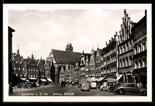 AK Landshut a. d. Isar, Untere Altstadt, Ortspartie