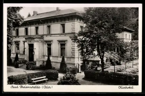 AK Bad Freienwalde /Oder, Kurhotel mit Garten