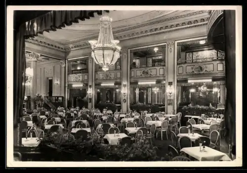 AK Berlin-Charlottenburg, Hotel Haus Wien Kutschera, Kurfürstendamm 26, Innenansicht