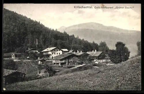 AK Bad Gastein, Café-Restaurant Grüner Baum im Kötschachtal