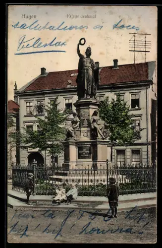 AK Hagen, Blick auf das Kriegerdenkmal