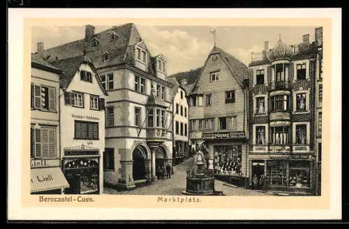 AK Berncastel-Cues, Geschäfte am Marktplatz