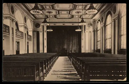 AK Berlin-Charlottenburg, Leibniz-Oberrealschule, Schulsaal