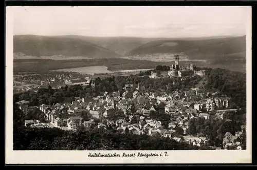 AK Königstein i. T., Ortsansicht aus der Vogelschau