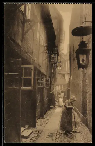 AK Alt-Hamburg, Steinstrasse Hof 83 Hoffmanns Erben